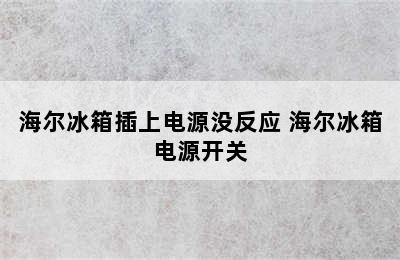 海尔冰箱插上电源没反应 海尔冰箱电源开关